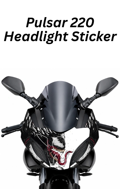 Pulsar 220 Headlight Sticker | Made in Premium Gloss Vinyl with FPF (Fade Protection Film), Waterproof, Precut Sticker, Pack of 1